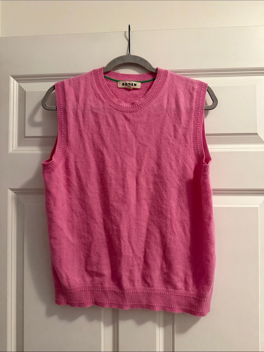 Boden Bright Pink Sleeveless Knit Muscle Tee